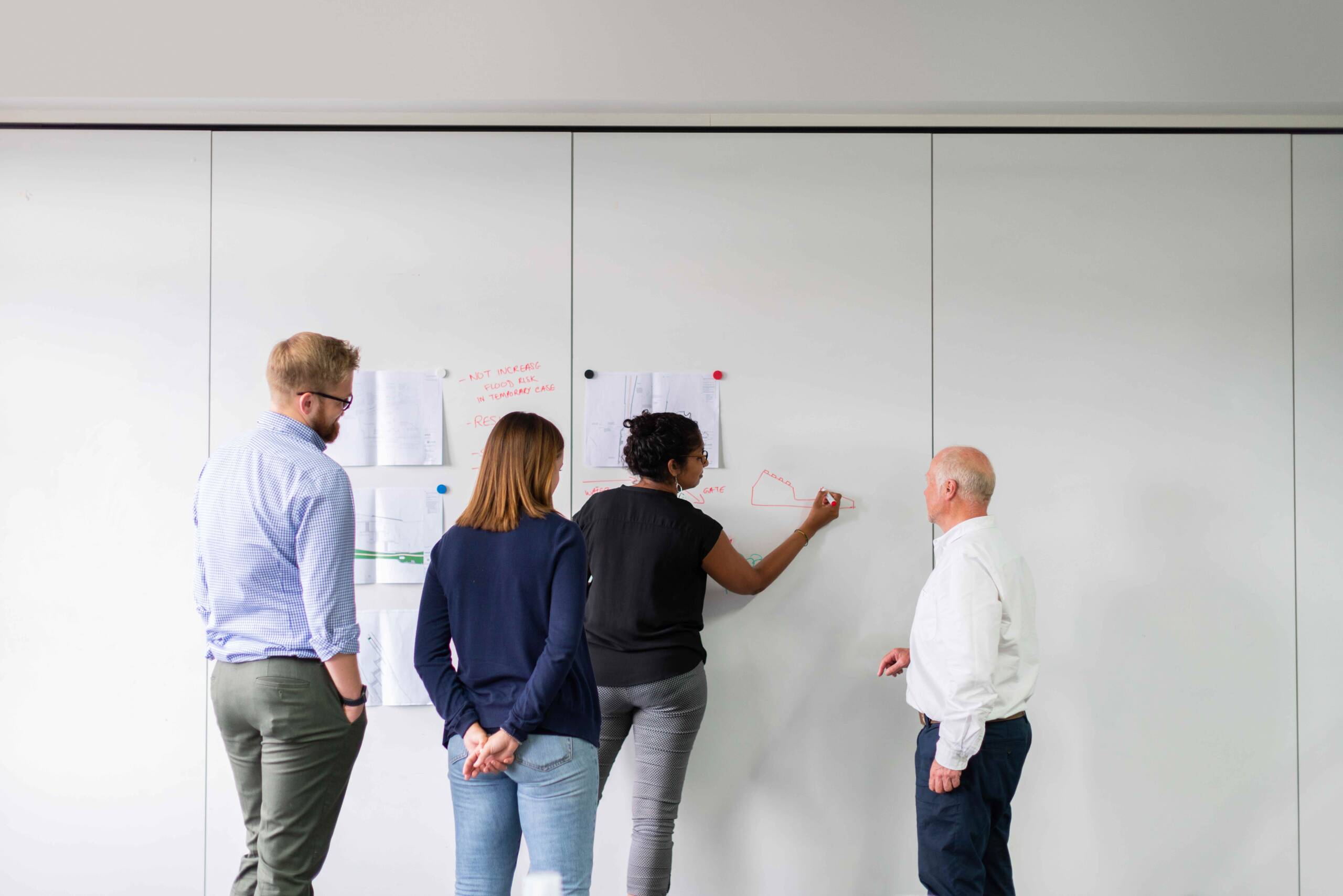 Team werkt samen aan organisatieontwikkeling met betrokkenheid van de ondernemingsraad.